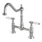 Kingston Brass KS1178BPL Bel-Air Bridge Kitchen Faucet, Brushed Nickel KS1178BPL - alternate 1